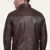 Tonny-Men's-Leather-Jacket-Dark-Brown-Back
