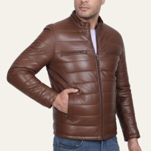 Bomber-Men's-Leather-Jacket-Brown-