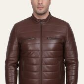 Bomber-Men's-Leather-Jacket-Brown