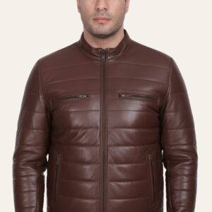 Bomber-Men's-Leather-Jacket-Brown