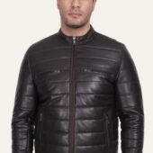 Bomber-Men's-Leather-Jacket-Dark-Brown