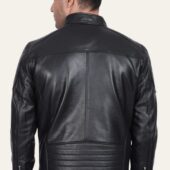Boss-Men's-Leather-Jacket-Black-Back
