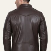 Prince-Men's-Leather-Jacket-Dark-Brown-Back